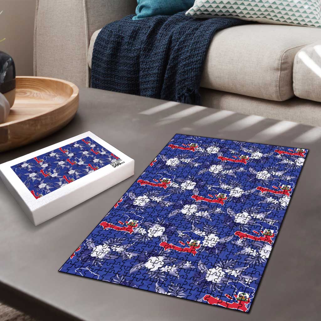 Afro-Haitians Puzzle Ayiti Map and Rose Kayenn Tropical Style - African Pride