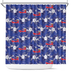 Afro-Haitians Shower Curtain Ayiti Map and Rose Kayenn Tropical Style - African Pride