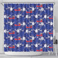 Afro-Haitians Shower Curtain Ayiti Map and Rose Kayenn Tropical Style - African Pride