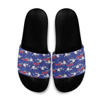 Afro-Haitians Slide Sandals Ayiti Map and Rose Kayenn Tropical Style - African Pride