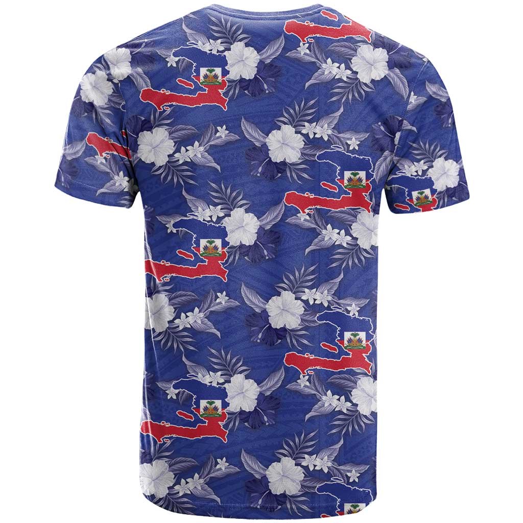 Afro-Haitians T shirt Ayiti Map and Rose Kayenn Tropical Style LT14