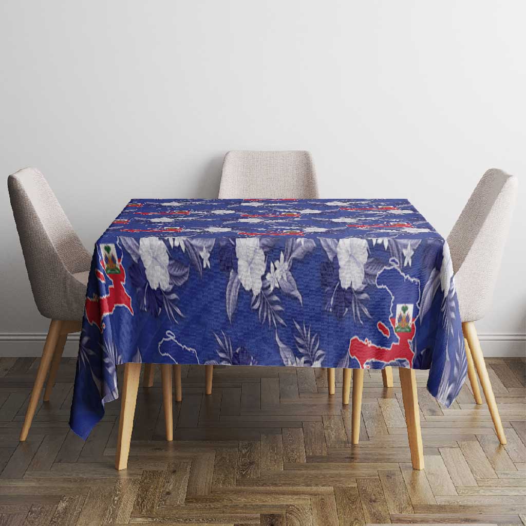 Afro-Haitians Tablecloth Ayiti Map and Rose Kayenn Tropical Style - African Pride