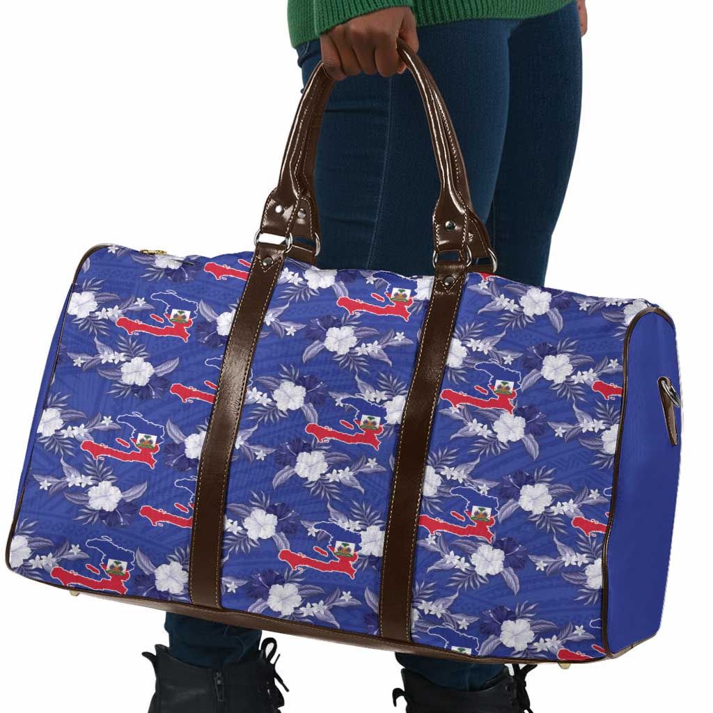 Afro-Haitians Travel Bag Ayiti Map and Rose Kayenn Tropical Style - African Pride