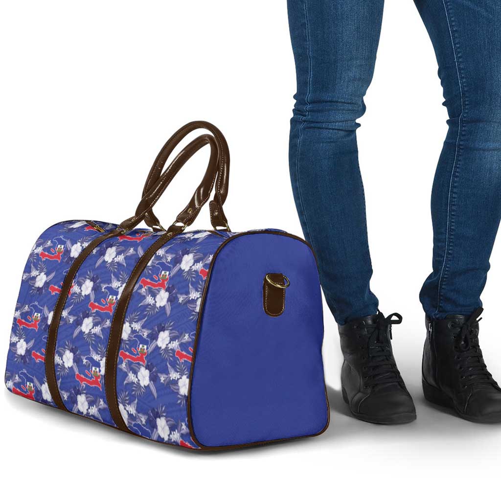 Afro-Haitians Travel Bag Ayiti Map and Rose Kayenn Tropical Style - African Pride