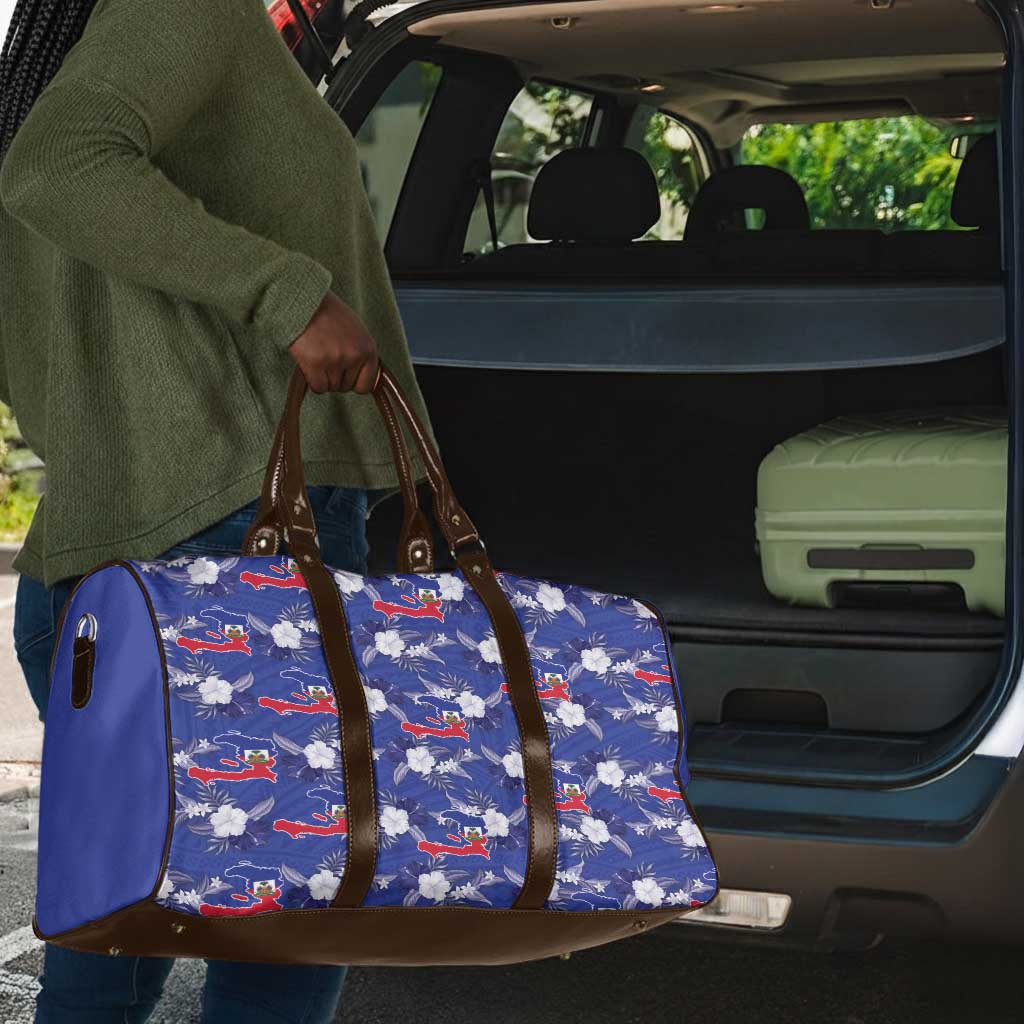Afro-Haitians Travel Bag Ayiti Map and Rose Kayenn Tropical Style - African Pride
