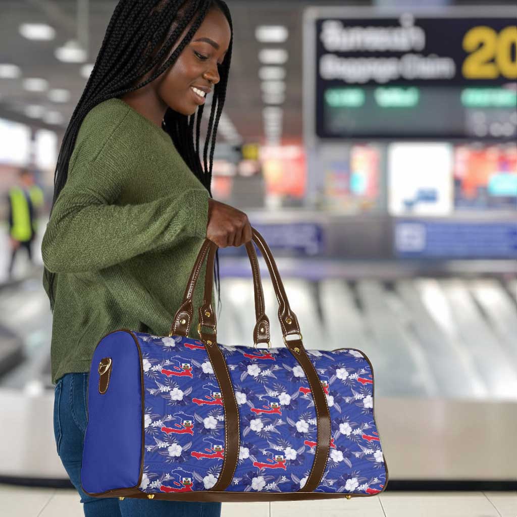 Afro-Haitians Travel Bag Ayiti Map and Rose Kayenn Tropical Style - African Pride