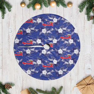 Afro-Haitians Tree Skirt Ayiti Map and Rose Kayenn Tropical Style - African Pride