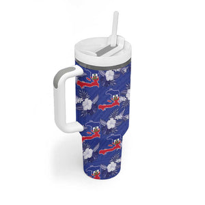 Afro-Haitians Tumbler With Handle Ayiti Map and Rose Kayenn Tropical Style - African Pride