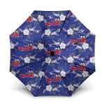 Afro-Haitians Umbrella Ayiti Map and Rose Kayenn Tropical Style - African Pride