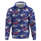 Afro-Haitians Zip Hoodie Ayiti Map and Rose Kayenn Tropical Style - African Pride