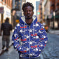 Afro-Haitians Zip Hoodie Ayiti Map and Rose Kayenn Tropical Style - African Pride