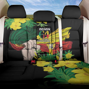 Benin National Day Back Car Seat Cover Happy 64th Independence Anniversary Yellow Allamanda