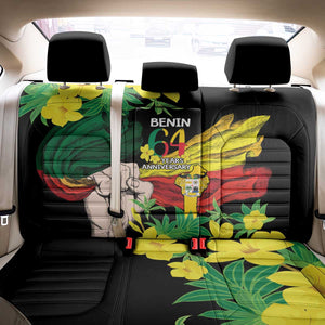 Benin National Day Back Car Seat Cover Happy 64th Independence Anniversary Yellow Allamanda