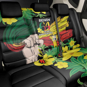 Benin National Day Back Car Seat Cover Happy 64th Independence Anniversary Yellow Allamanda