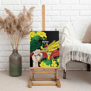 Benin National Day Canvas Wall Art Happy 64th Independence Anniversary Yellow Allamanda