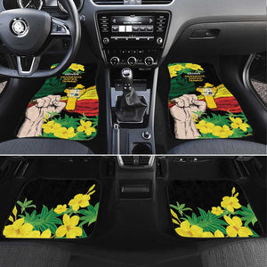 Benin National Day Car Mats Happy 64th Independence Anniversary Yellow Allamanda