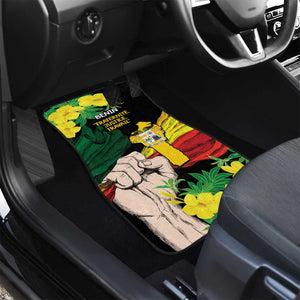 Benin National Day Car Mats Happy 64th Independence Anniversary Yellow Allamanda