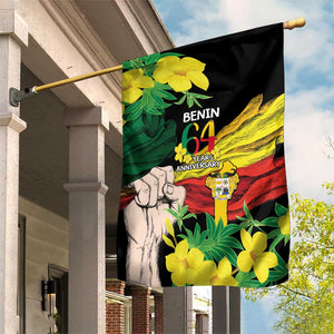 Benin National Day Garden Flag Happy 64th Independence Anniversary Yellow Allamanda