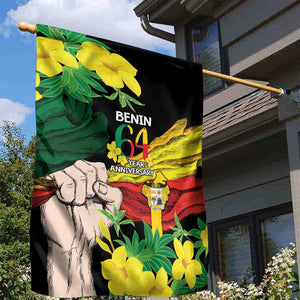 Benin National Day Garden Flag Happy 64th Independence Anniversary Yellow Allamanda