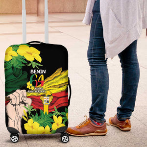 Benin National Day Luggage Cover Happy 64th Independence Anniversary Yellow Allamanda