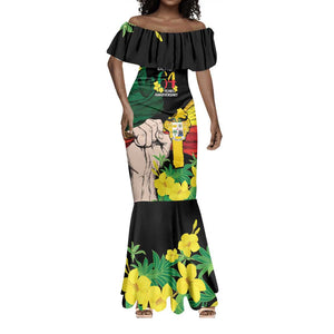 Benin National Day Mermaid Dress Happy 64th Independence Anniversary Yellow Allamanda