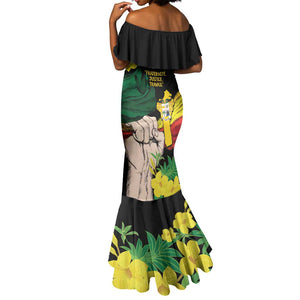 Benin National Day Mermaid Dress Happy 64th Independence Anniversary Yellow Allamanda