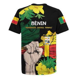 Benin National Day Rugby Jersey Happy 64th Independence Anniversary Yellow Allamanda