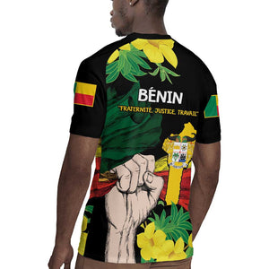 Benin National Day Rugby Jersey Happy 64th Independence Anniversary Yellow Allamanda