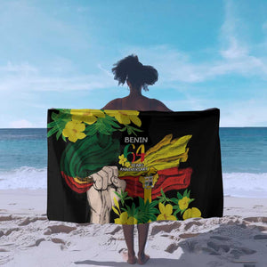 Benin National Day Sarong Happy 64th Independence Anniversary Yellow Allamanda