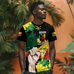 Benin National Day T shirt Happy 64th Independence Anniversary Yellow Allamanda