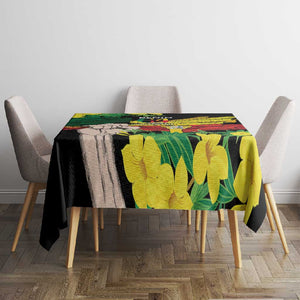 Benin National Day Tablecloth Happy 64th Independence Anniversary Yellow Allamanda