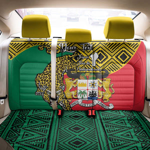 Personalised Benin National Day Back Car Seat Cover Coat Of Arms With Leopard African Pattern