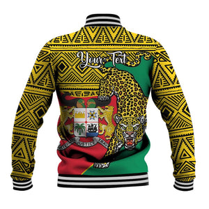 Personalised Benin National Day Baseball Jacket Coat Of Arms With Leopard African Pattern LT14