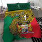 Personalised Benin National Day Bedding Set Coat Of Arms With Leopard African Pattern