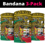 Personalised Benin National Day Neck Gaiter Coat Of Arms Leopard African Pattern LT14