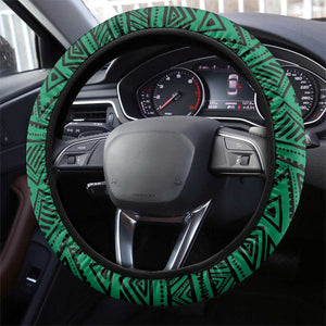 Benin National Day Steering Wheel Cover Coat Of Arms With Leopard African Pattern