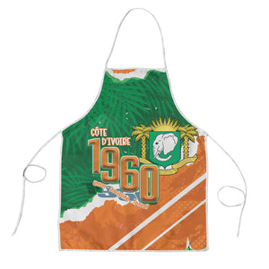 Cote d'Ivoire Independence Day Apron 1960 Proud Coat Of Arms Grunge Style