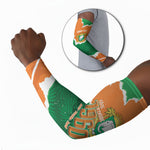 Cote d'Ivoire Independence Day Personalized Arm Sleeves 1960 Proud Coat Of Arms Grunge Style