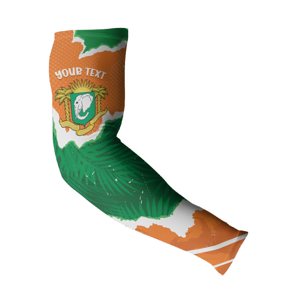 Cote d'Ivoire Independence Day Personalized Arm Sleeves 1960 Proud Coat Of Arms Grunge Style