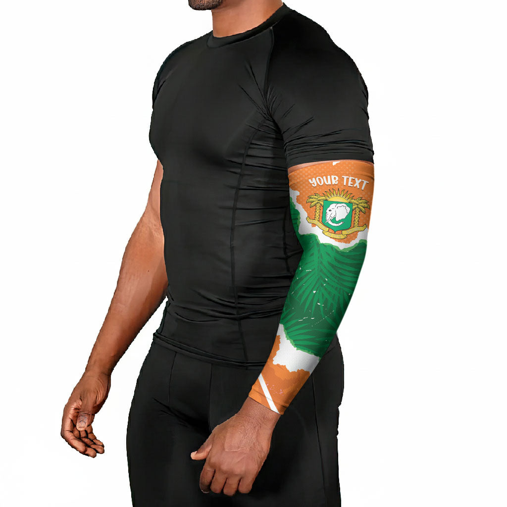Cote d'Ivoire Independence Day Personalized Arm Sleeves 1960 Proud Coat Of Arms Grunge Style