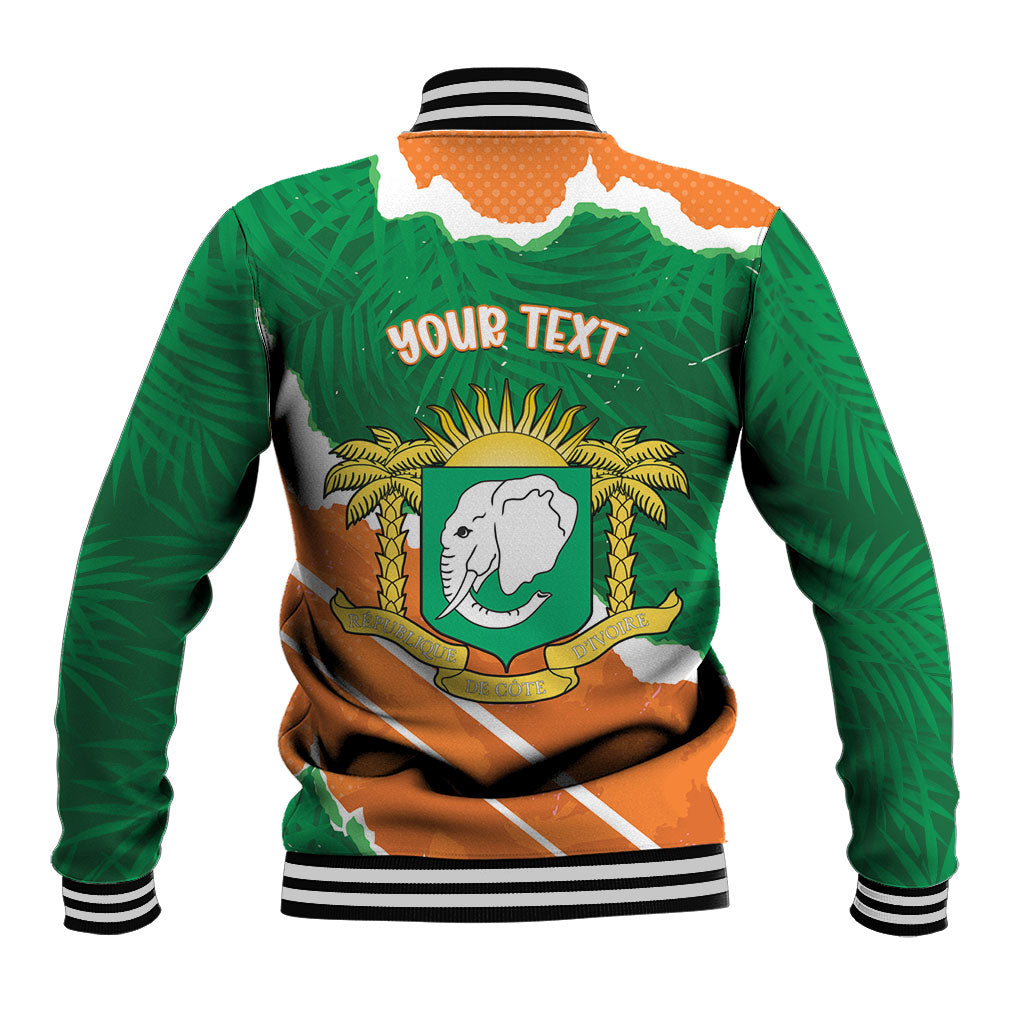 Cote d'Ivoire Independence Day Personalized Baseball Jacket 1960 Proud Coat Of Arms Grunge Style