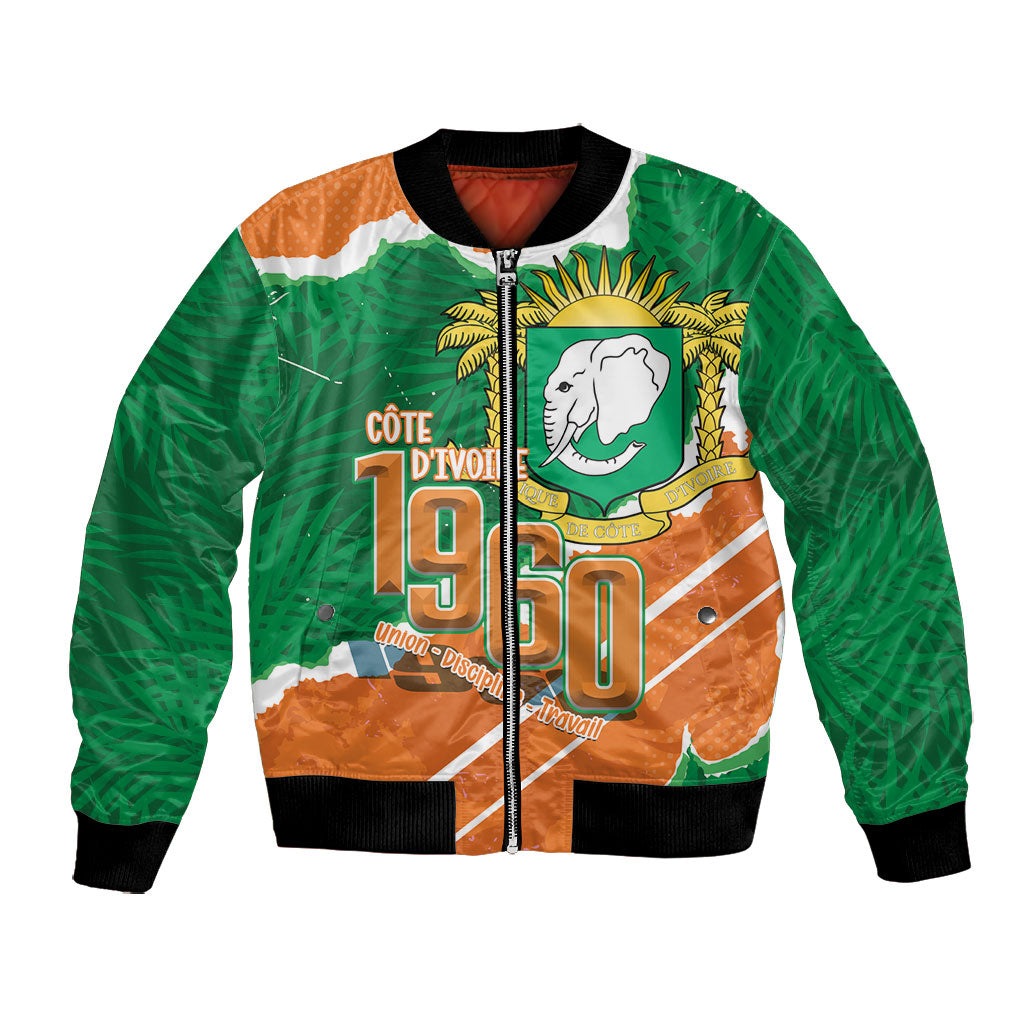Cote d'Ivoire Independence Day Personalized Bomber Jacket 1960 Proud Coat Of Arms Grunge Style