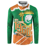 Cote d'Ivoire Independence Day Personalized Button Sweatshirt 1960 Proud Coat Of Arms Grunge Style