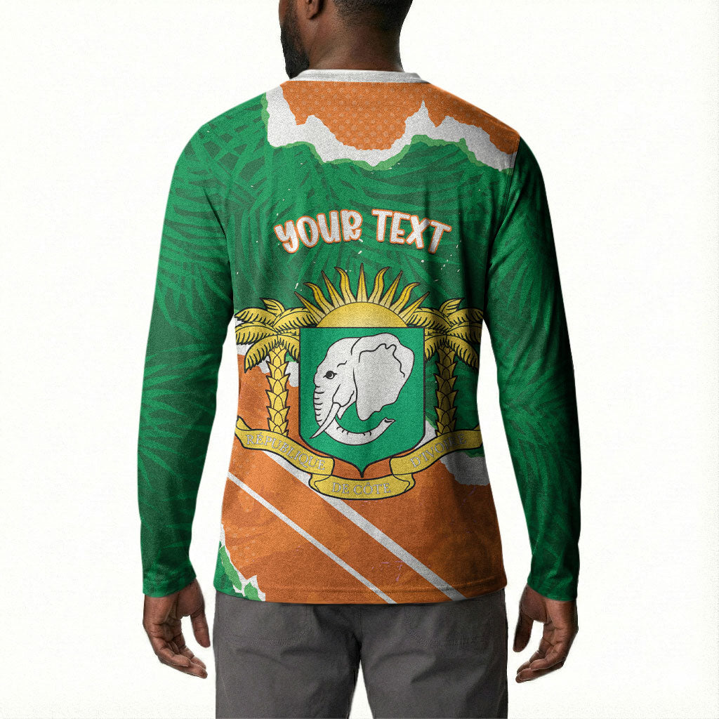 Cote d'Ivoire Independence Day Personalized Button Sweatshirt 1960 Proud Coat Of Arms Grunge Style