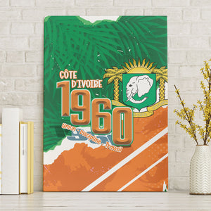 Cote d'Ivoire Independence Day Canvas Wall Art 1960 Proud Coat Of Arms Grunge Style