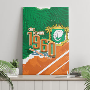Cote d'Ivoire Independence Day Canvas Wall Art 1960 Proud Coat Of Arms Grunge Style
