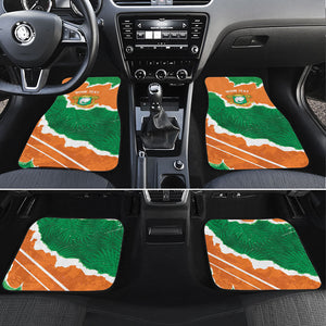 Cote d'Ivoire Independence Day Personalized Car Mats 1960 Proud Coat Of Arms Grunge Style