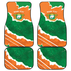 Cote d'Ivoire Independence Day Personalized Car Mats 1960 Proud Coat Of Arms Grunge Style