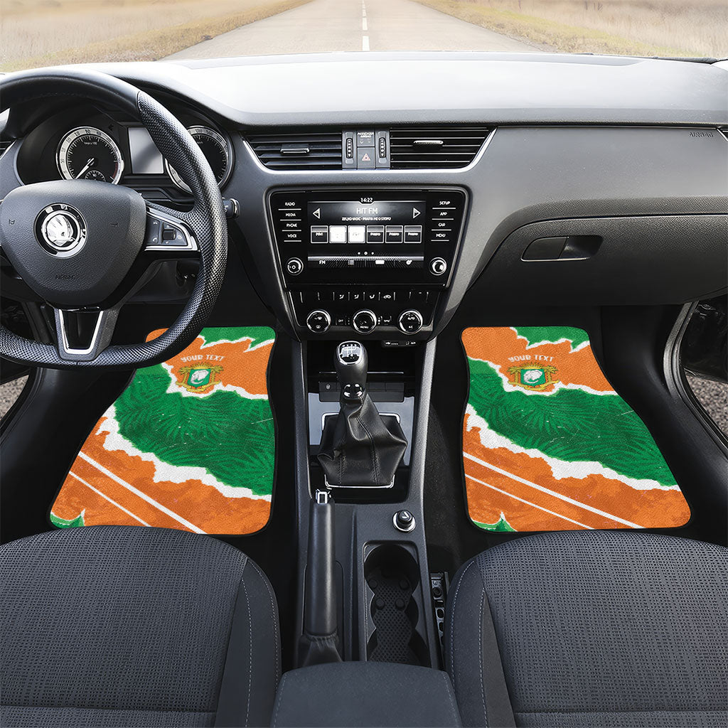 Cote d'Ivoire Independence Day Personalized Car Mats 1960 Proud Coat Of Arms Grunge Style