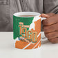 Cote d'Ivoire Independence Day Personalized Ceramic Mug 1960 Proud Coat Of Arms Grunge Style